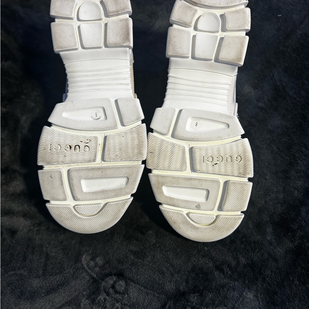 Gucci Men's White and Beige Mesh Sneakers - Picture 5 of 9